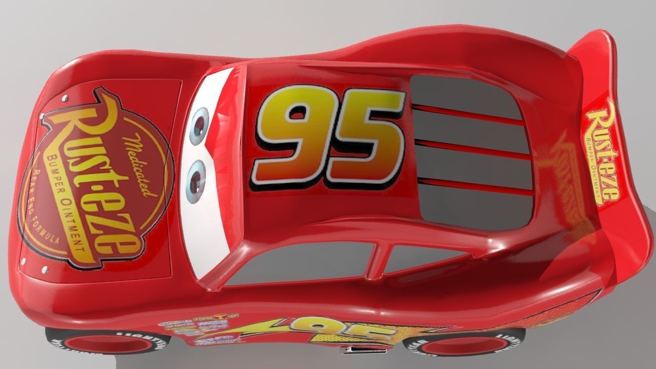 Lightning Mcqueen Cars 3 Character Low-poly 3D model_2