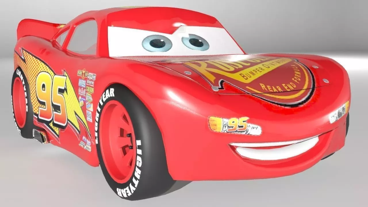 Lightning Mcqueen Cars 3 Character Low-poly 3D model_0