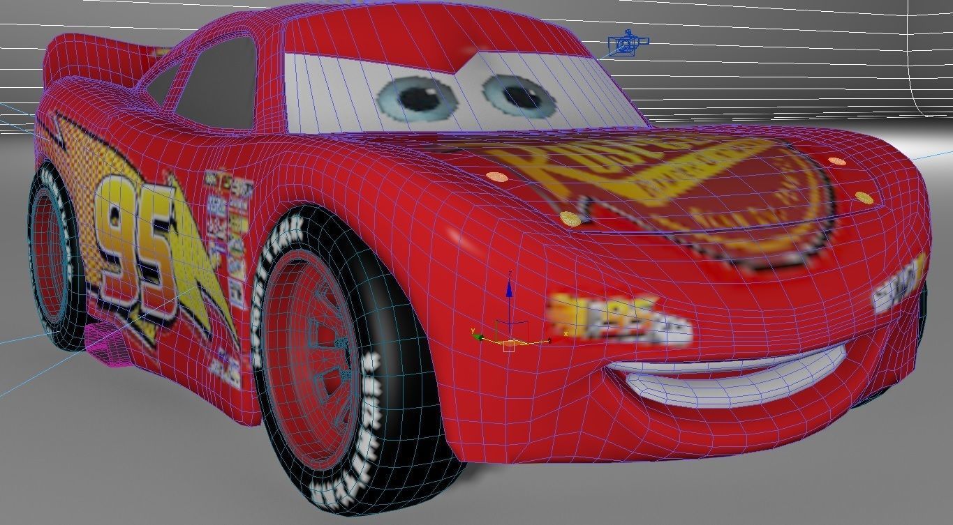Lightning Mcqueen Cars 3 Character Low-poly 3D model_7