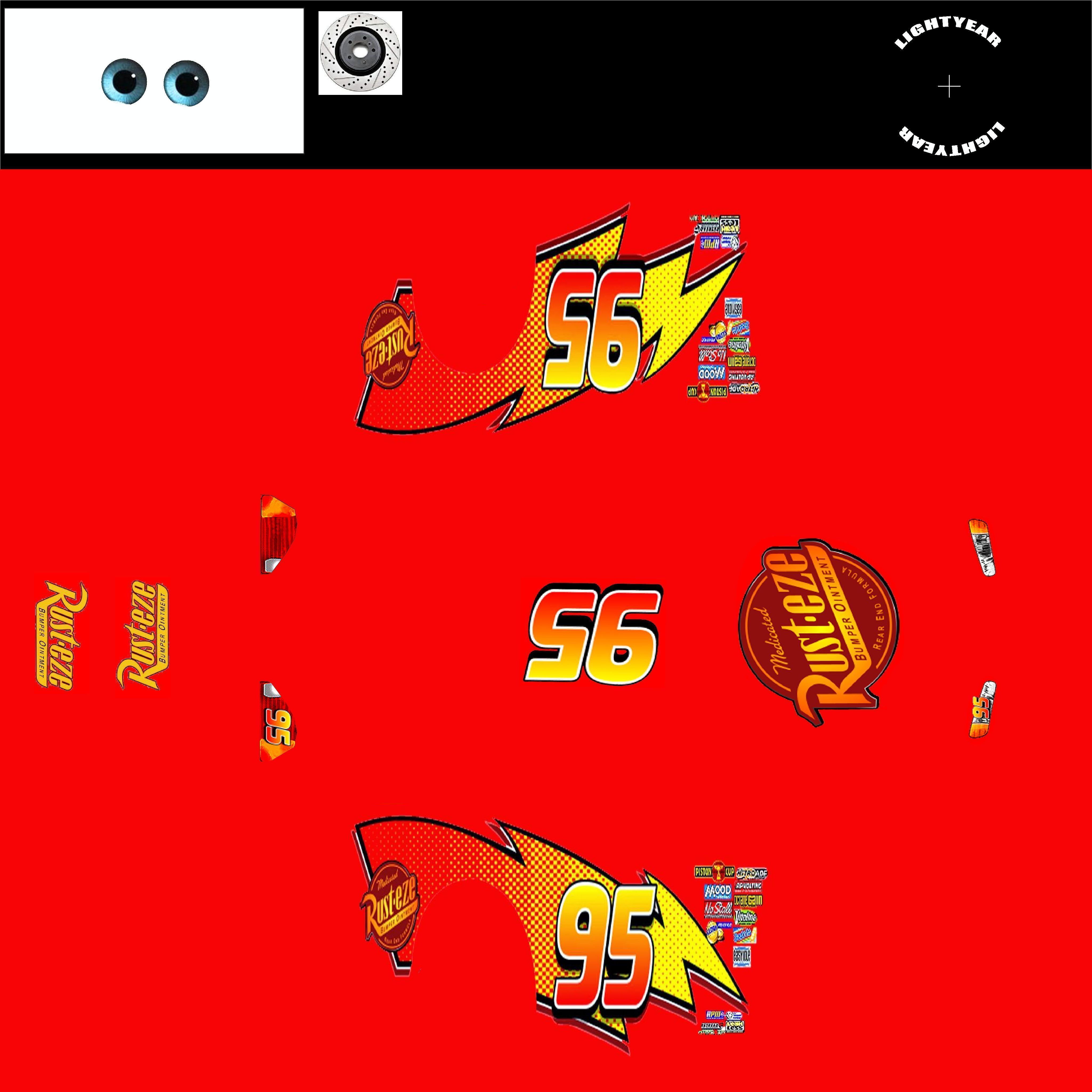 Lightning Mcqueen Cars 3 Character Low-poly 3D model_8