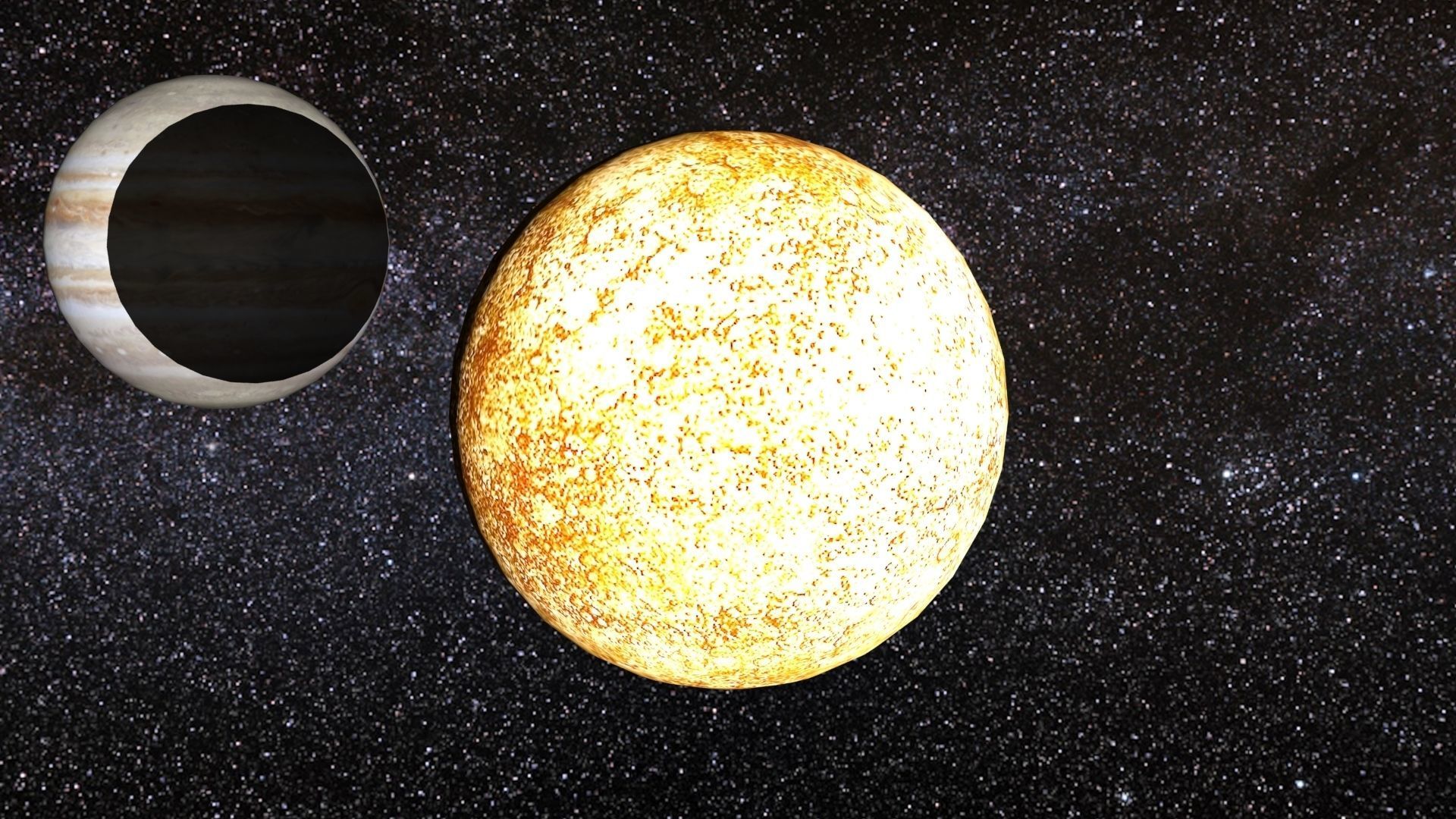 Sci Fi Solar System - Animated Low-poly 3D model_4