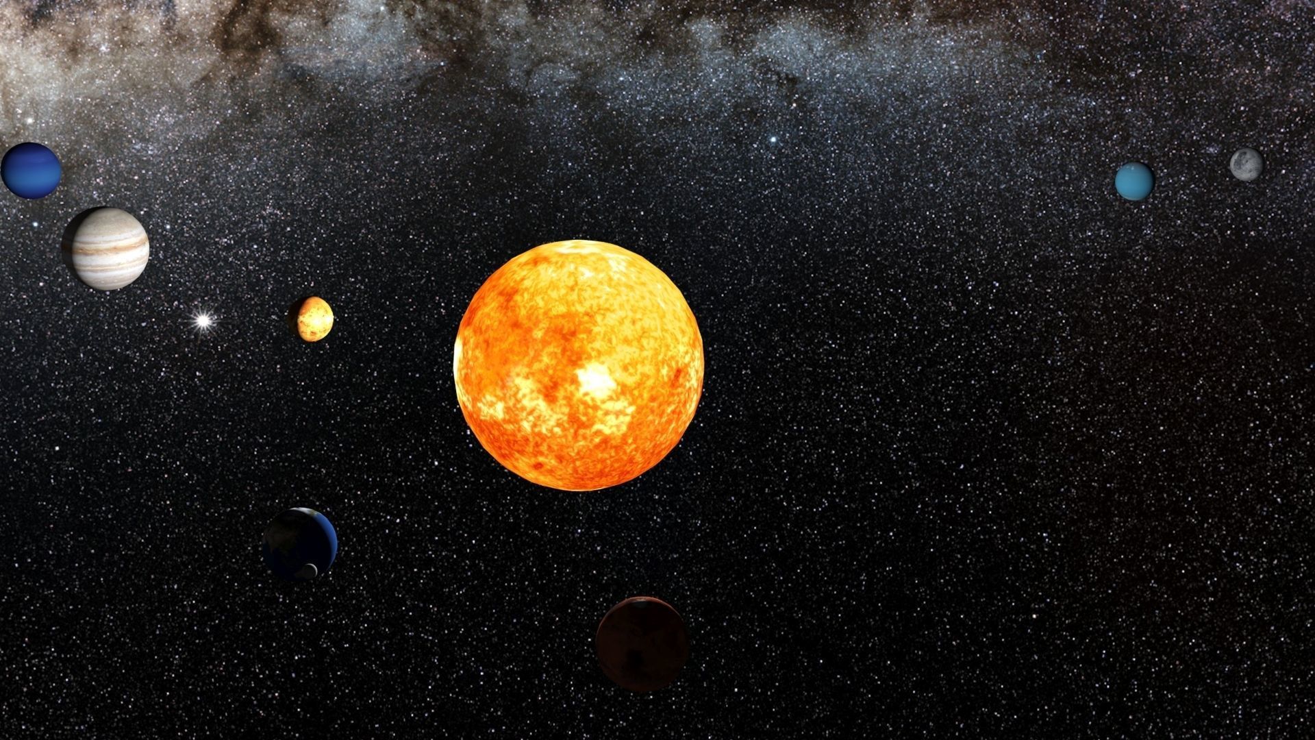 Sci Fi Solar System - Animated Low-poly 3D model_7