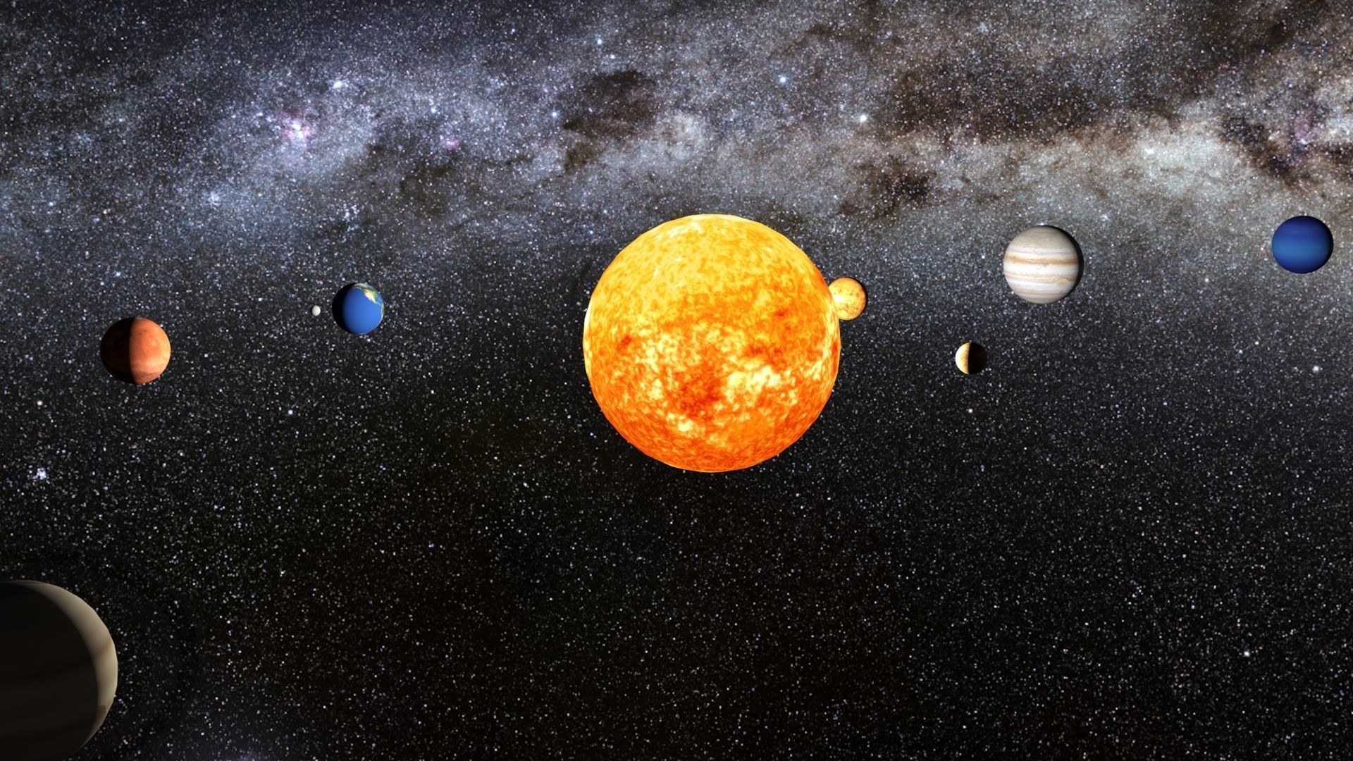 Sci Fi Solar System - Animated Low-poly 3D model_5