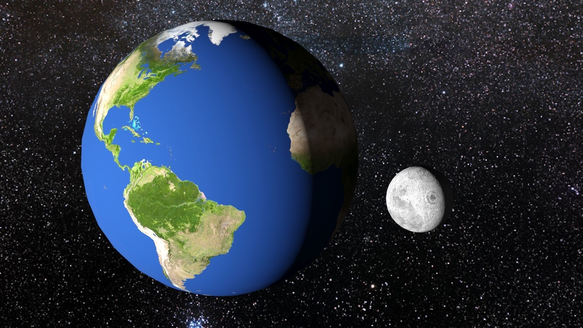 Sci Fi Solar System - Animated Low-poly 3D model_1