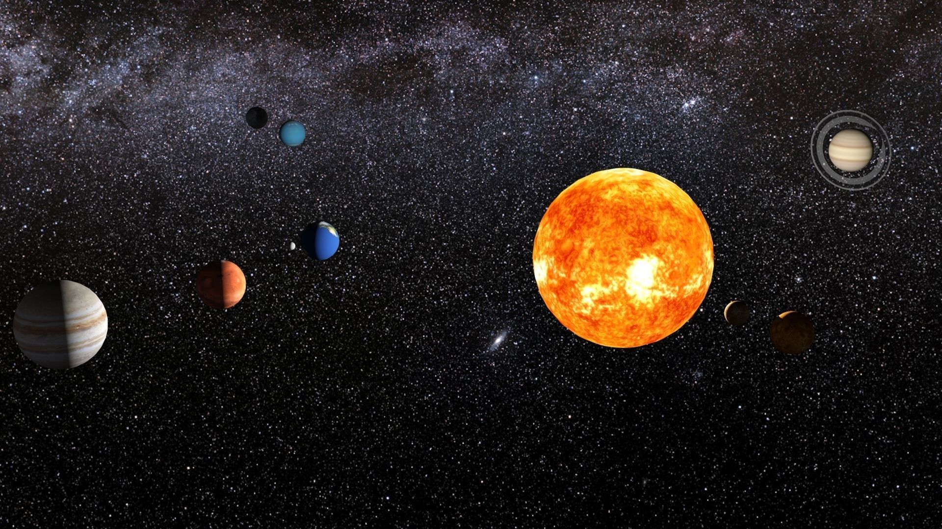 Sci Fi Solar System - Animated Low-poly 3D model_6