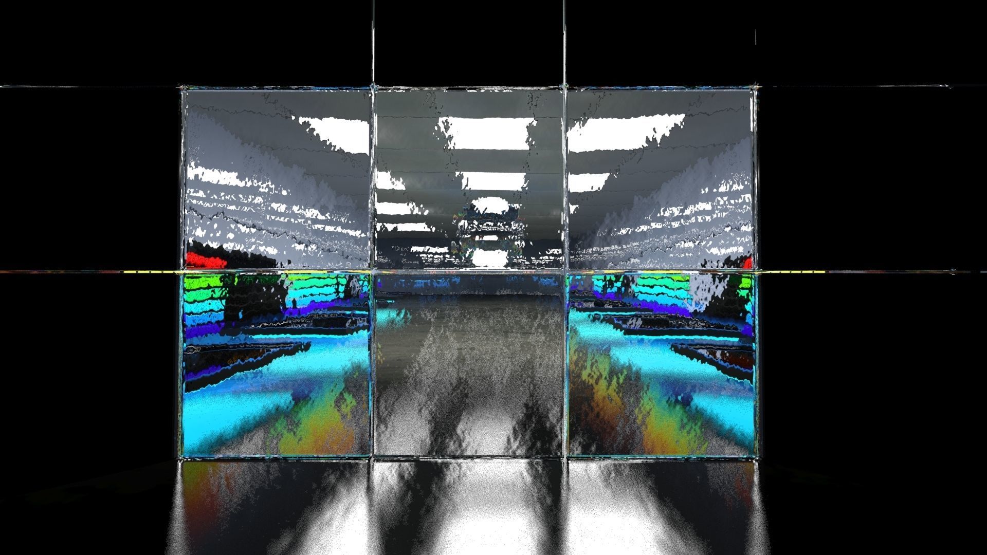 SciFi Interior Data Room Low-poly 3D model_9