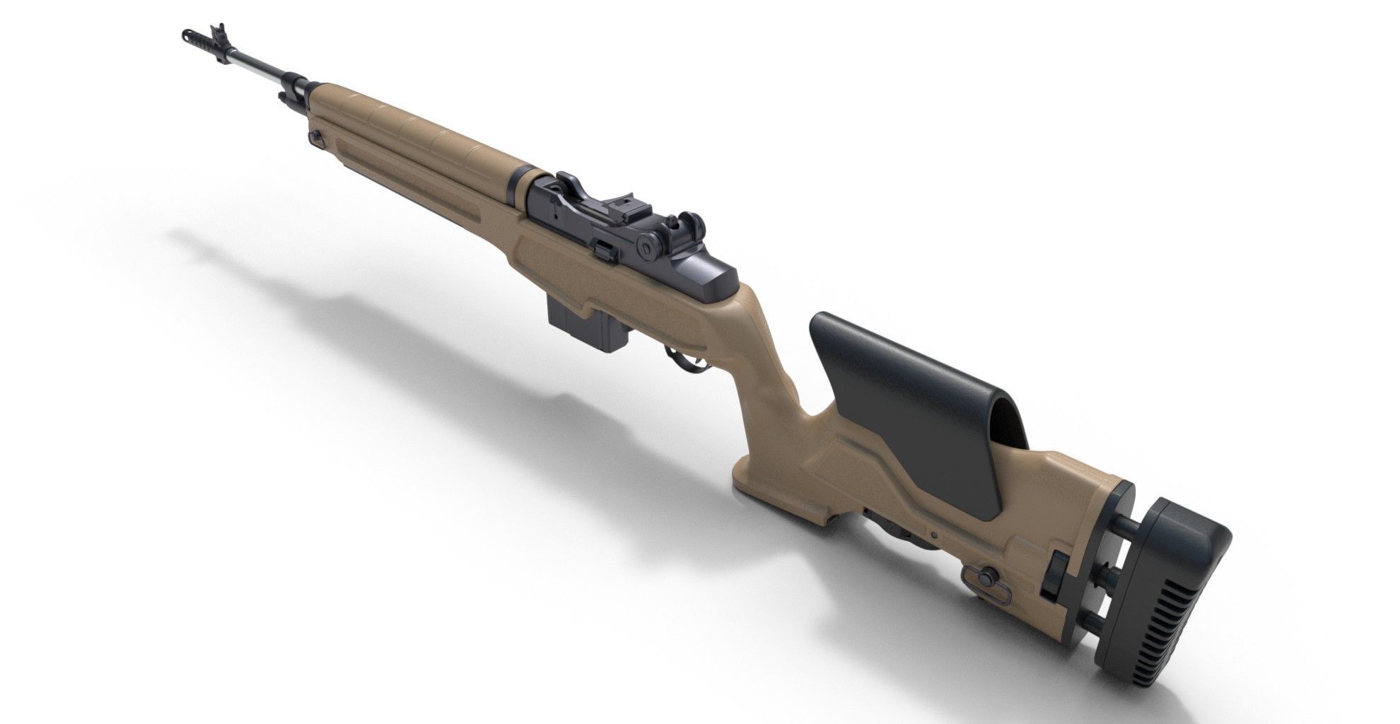 Springfield M1A Loaded 3D model_1