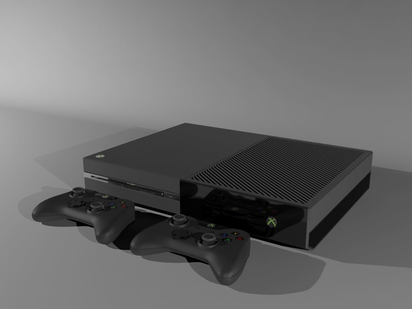 XBOX ONE Low-poly 3D model_1