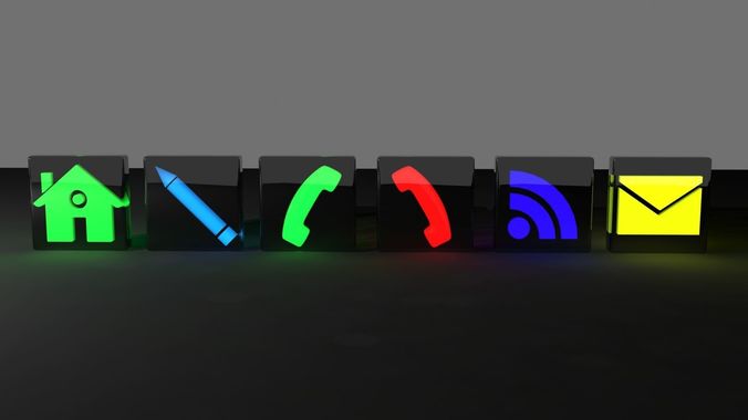 3D ICONS FOR APP DEVELOPMENT OR GAME Low-poly 3D model