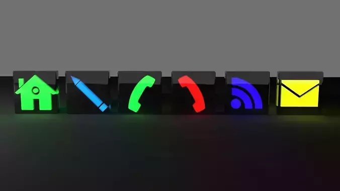 3D ICONS FOR APP DEVELOPMENT OR GAME Low-poly 3D model