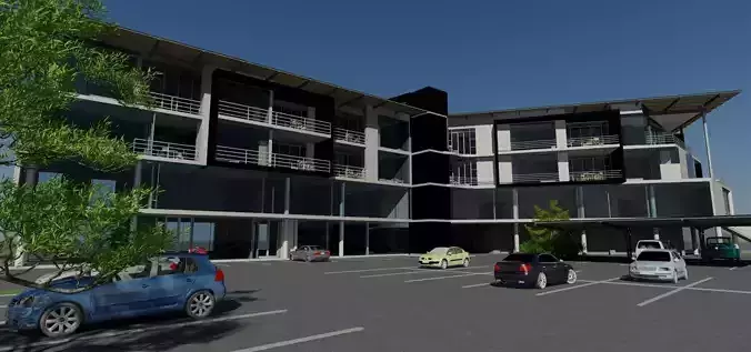 HIGH QUALITY ARCHITECTURAL MODERN BUILDING 2