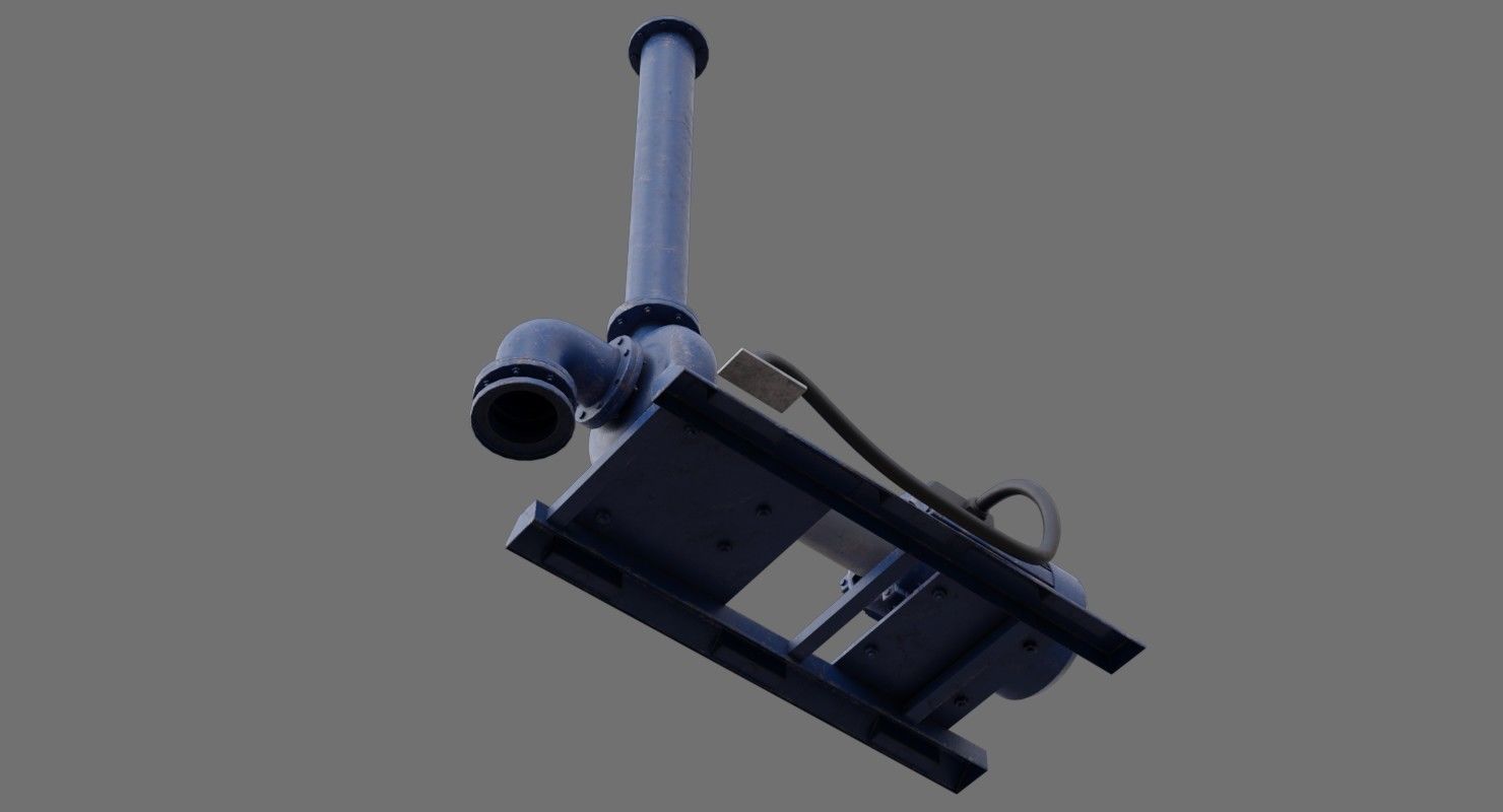 Water Pump 2B Low-poly 3D model_8