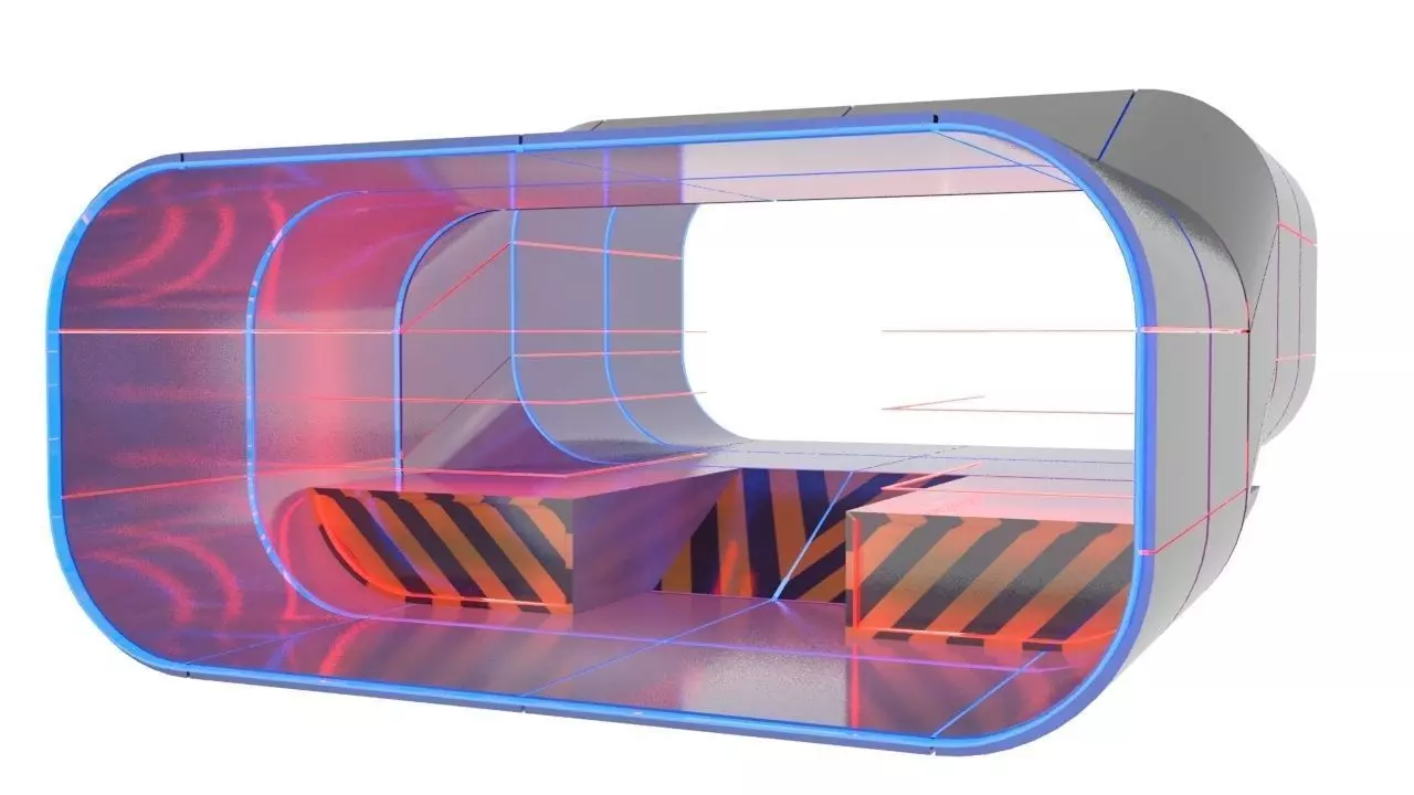 SciFi Modular Level Parts Low-poly 3D model_0