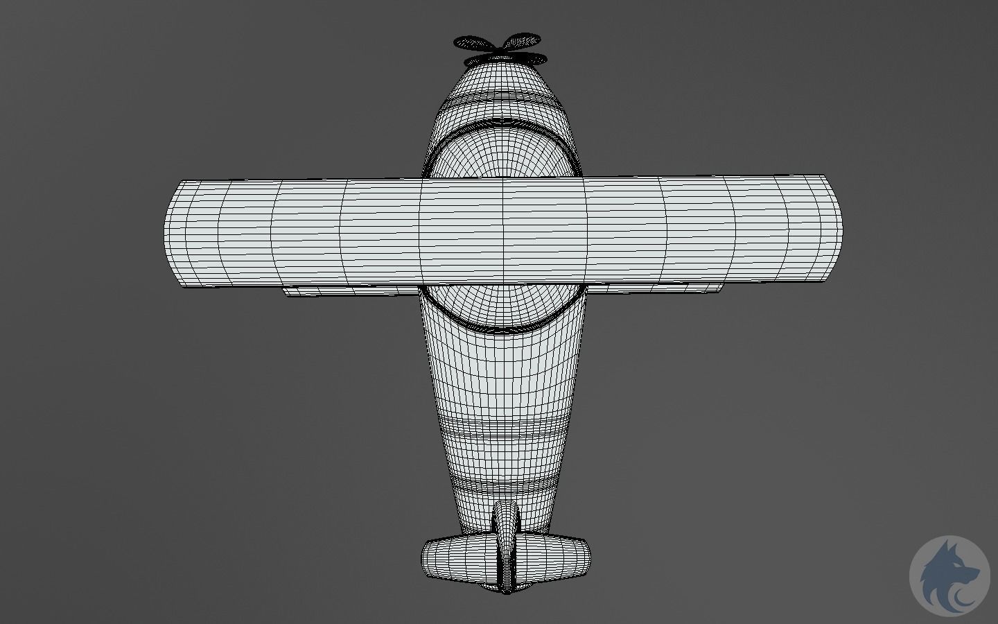 Cartoonish 3D Plane 3D model_5