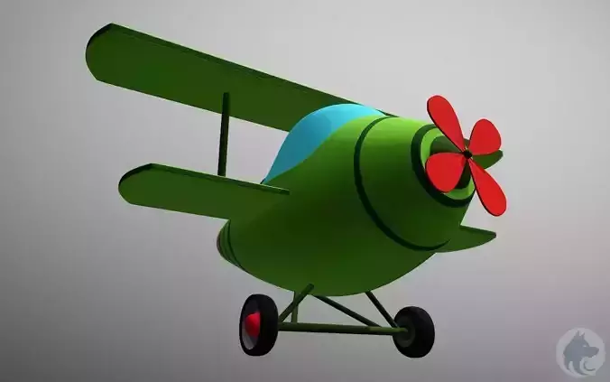 Cartoonish 3D Plane 3D model