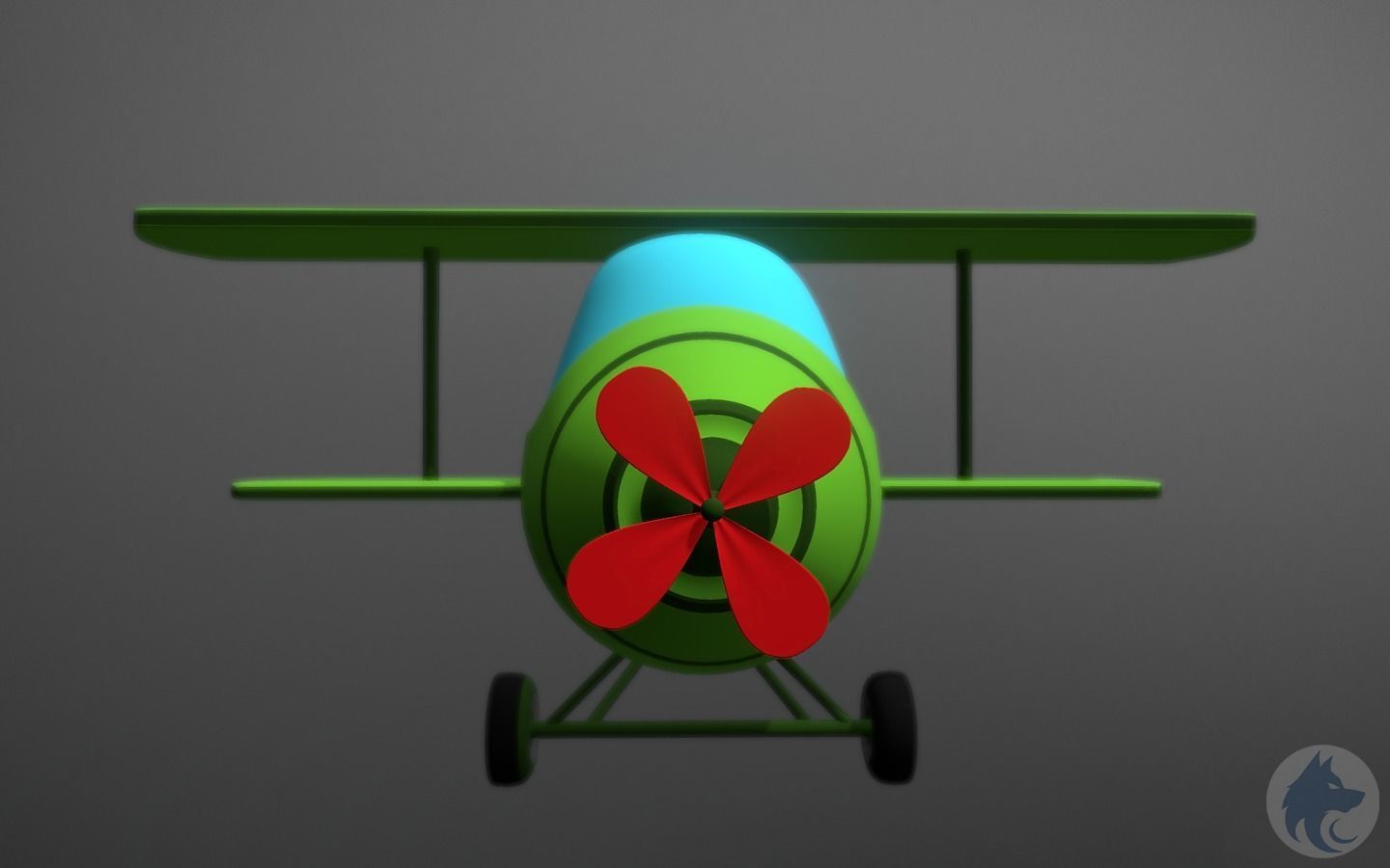 Cartoonish 3D Plane 3D model_7