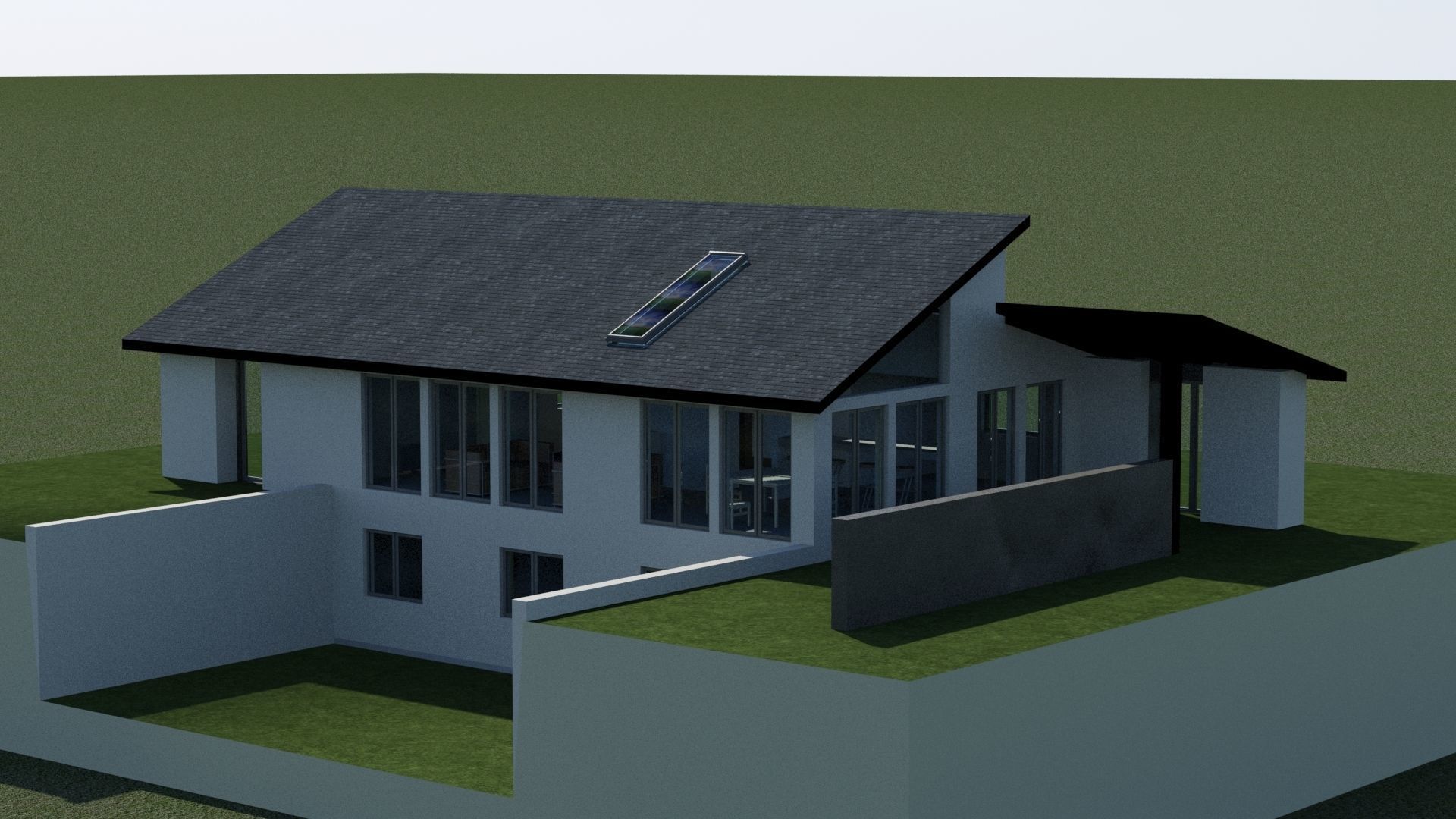 ARCHITECTURAL MODERN HOUSE 2 Low-poly 3D model_4