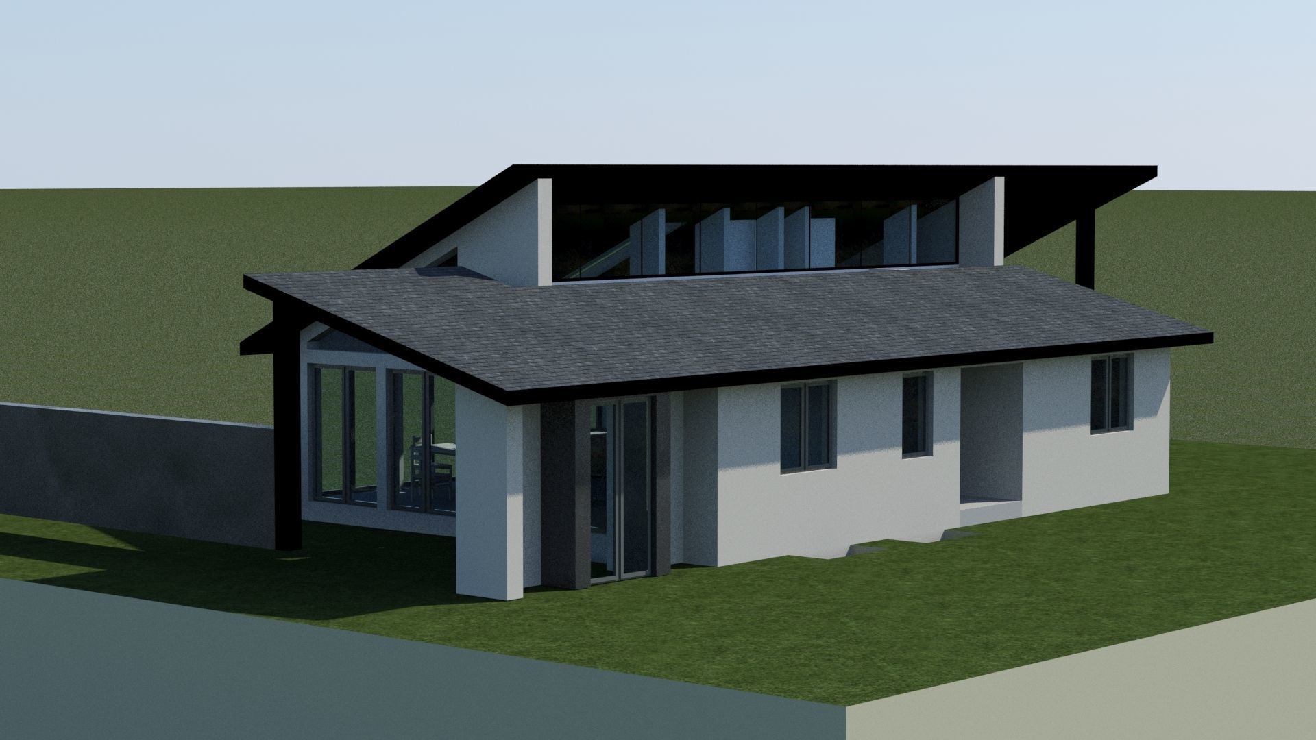 ARCHITECTURAL MODERN HOUSE 2 Low-poly 3D model_3