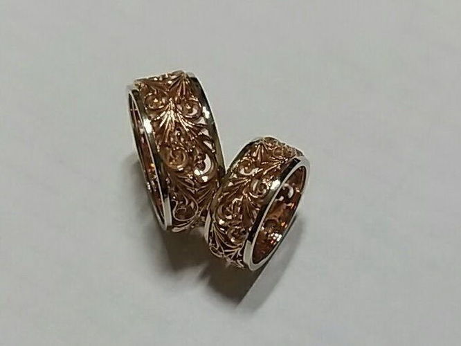 Hoar wedding bands 3D print model
