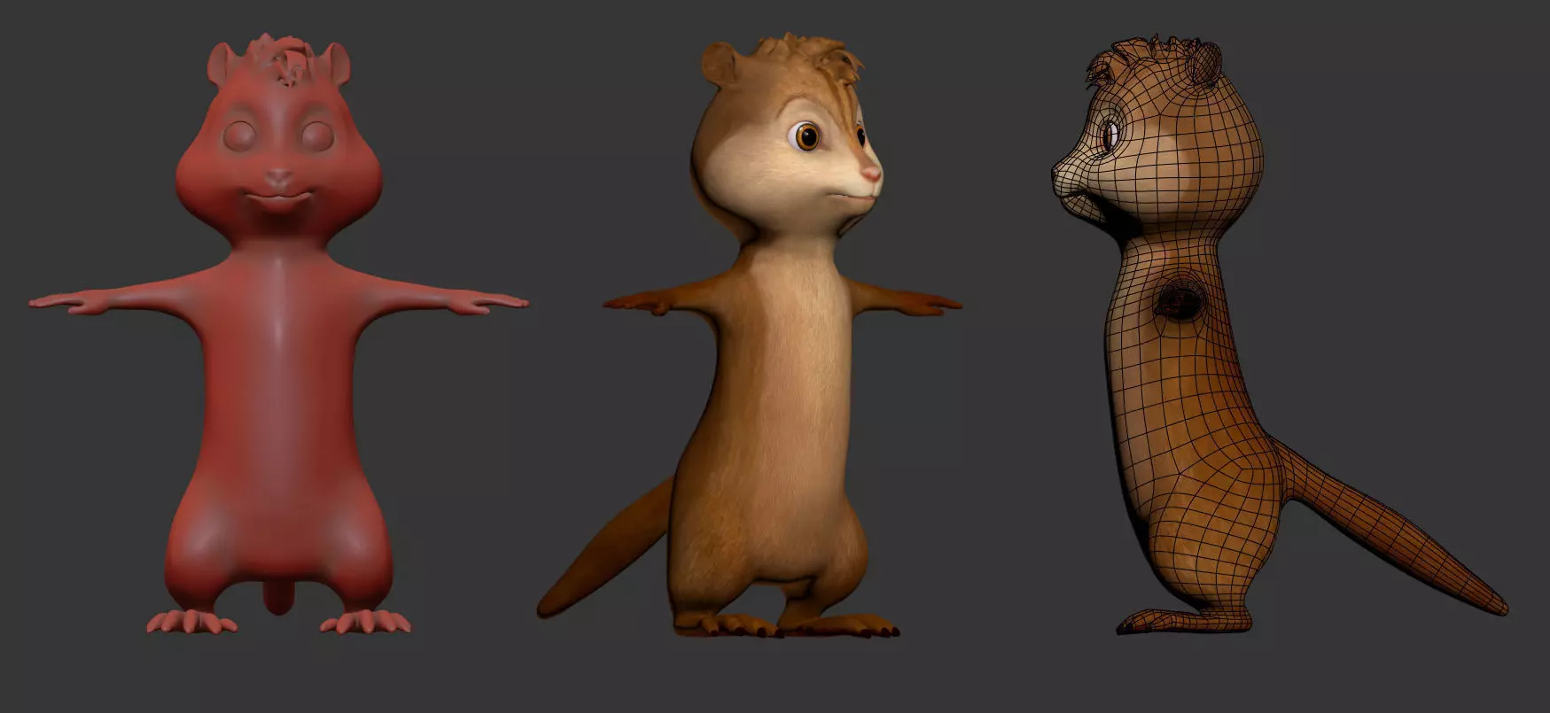 Alvin Chipmunks Low-poly 3D model_0