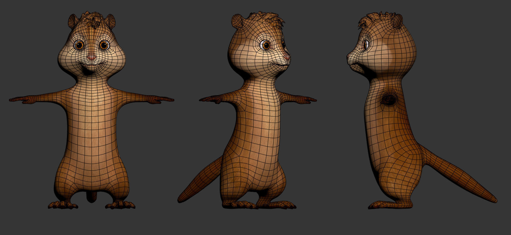 Alvin Chipmunks Low-poly 3D model_4