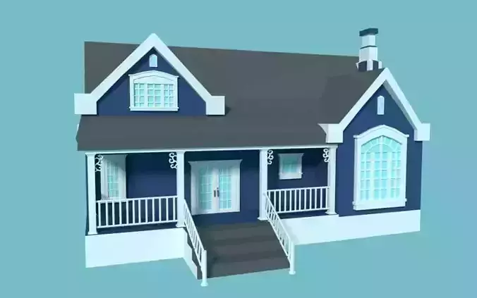 Blue Traditional House