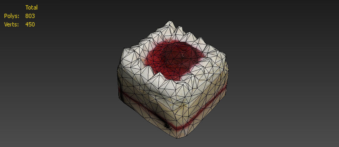 Cake Cherry Strawberry Low-poly 3D model_5