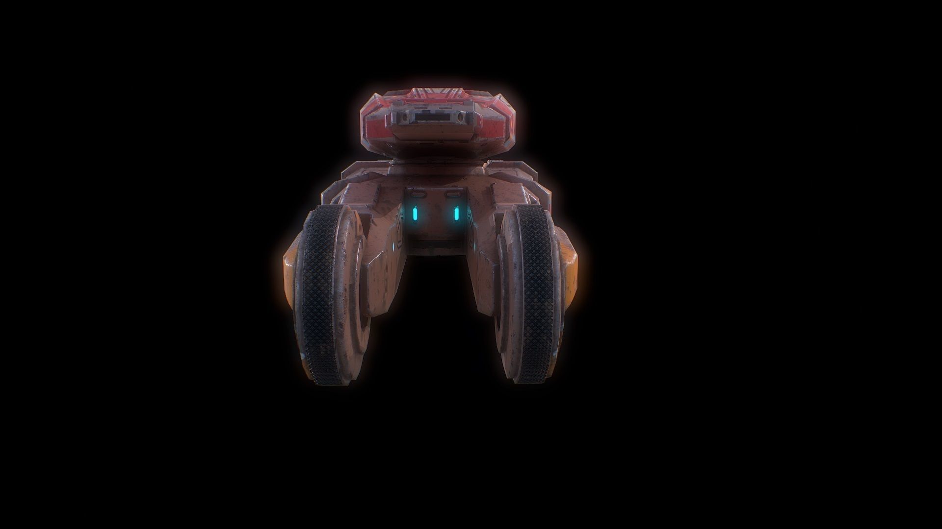 Low poly sci fi speedy tank combat unit asset Low-poly 3D model_4