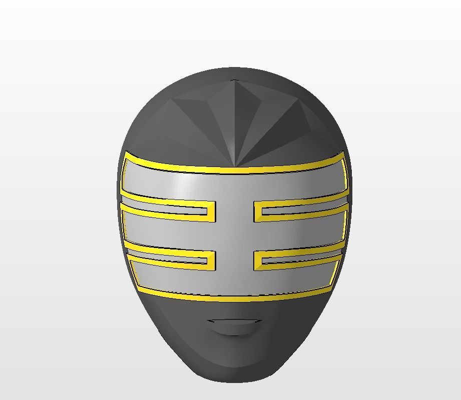 Gold Ranger Helmet from Power Ranger Zeo for 3D printing 3D print model_6