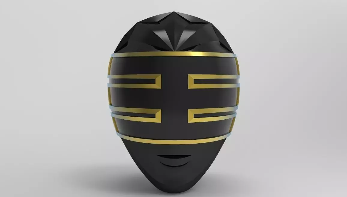 Gold Ranger Helmet from Power Ranger Zeo for 3D printing 3D print model_0