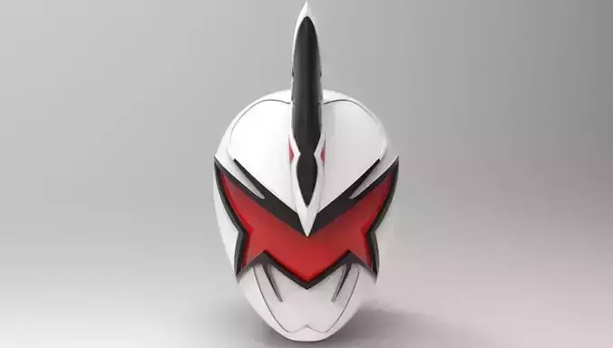 White Ranger Helmet from Dino Thunder for 3D printing 3D print model