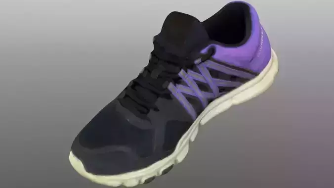 Sneaker 3D model low poly sole of shoe