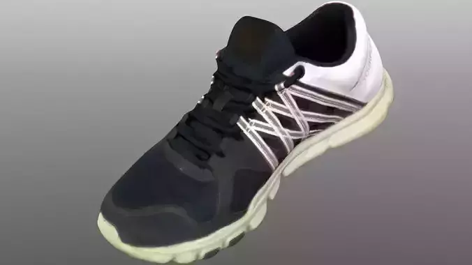 Sneaker 3D model low poly sole of running shoe