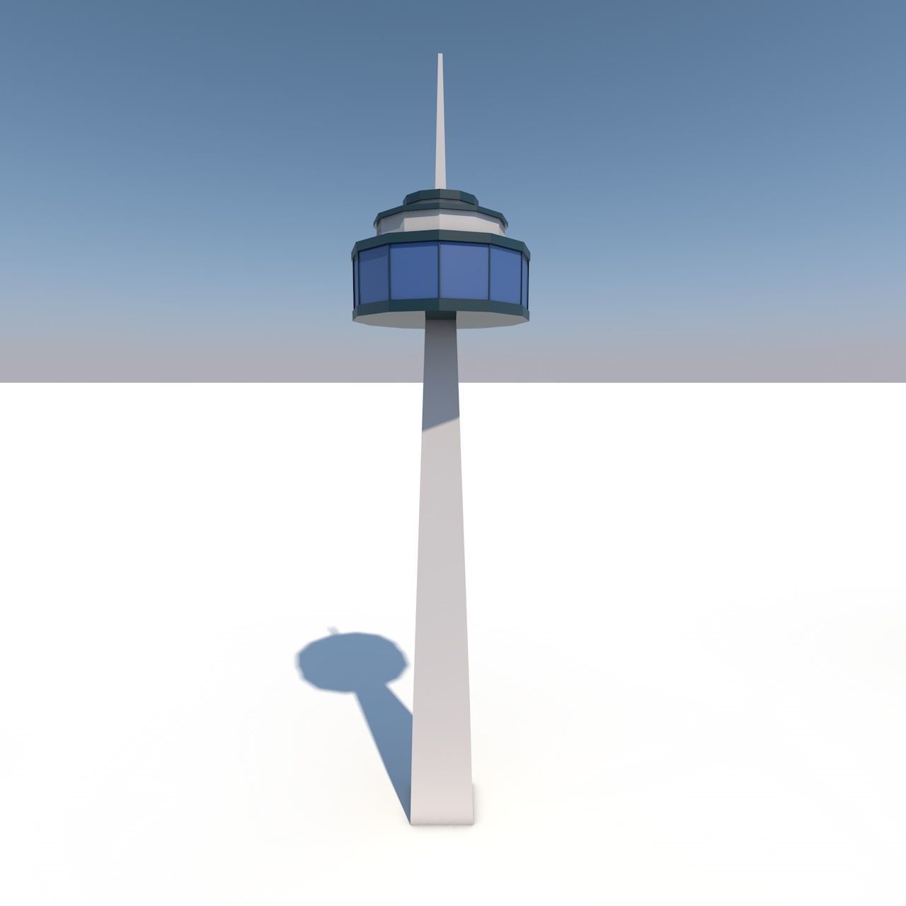 Low Poly Buildings two churches with roofs Low-poly 3D model_4