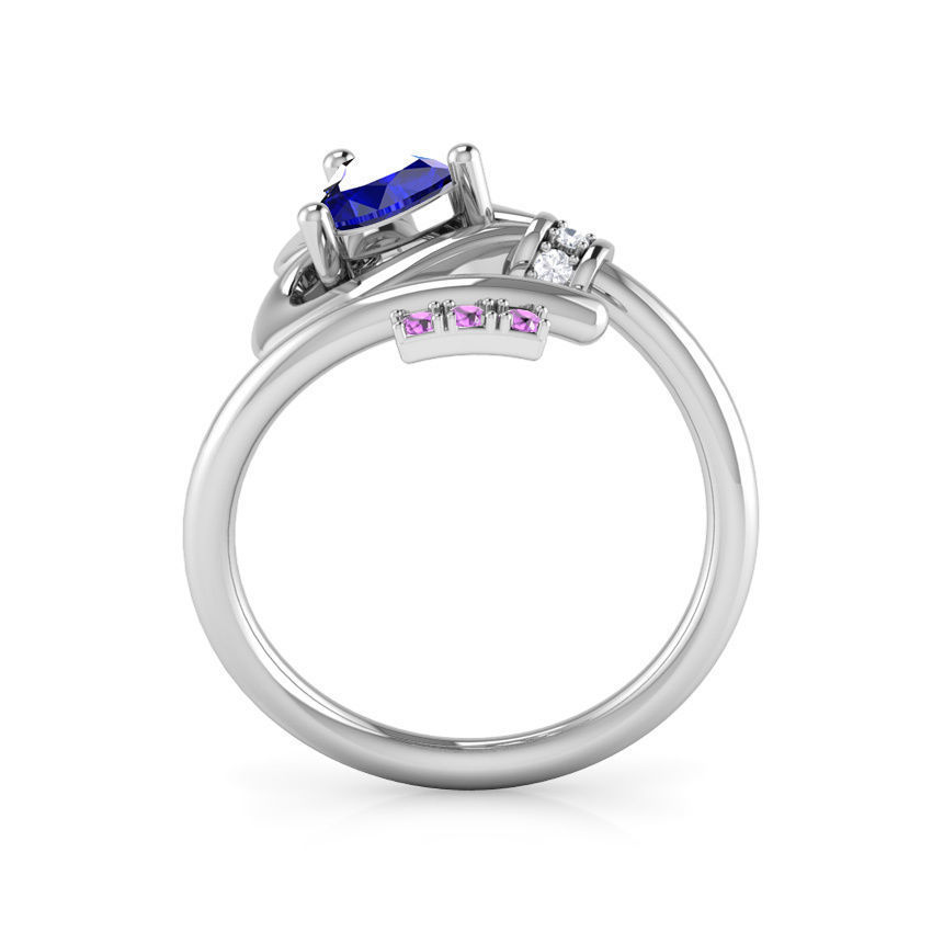 Heart Key Ring 3D print model_3