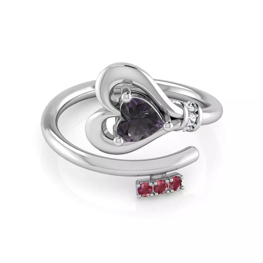 Heart Key Ring 3D print model_0