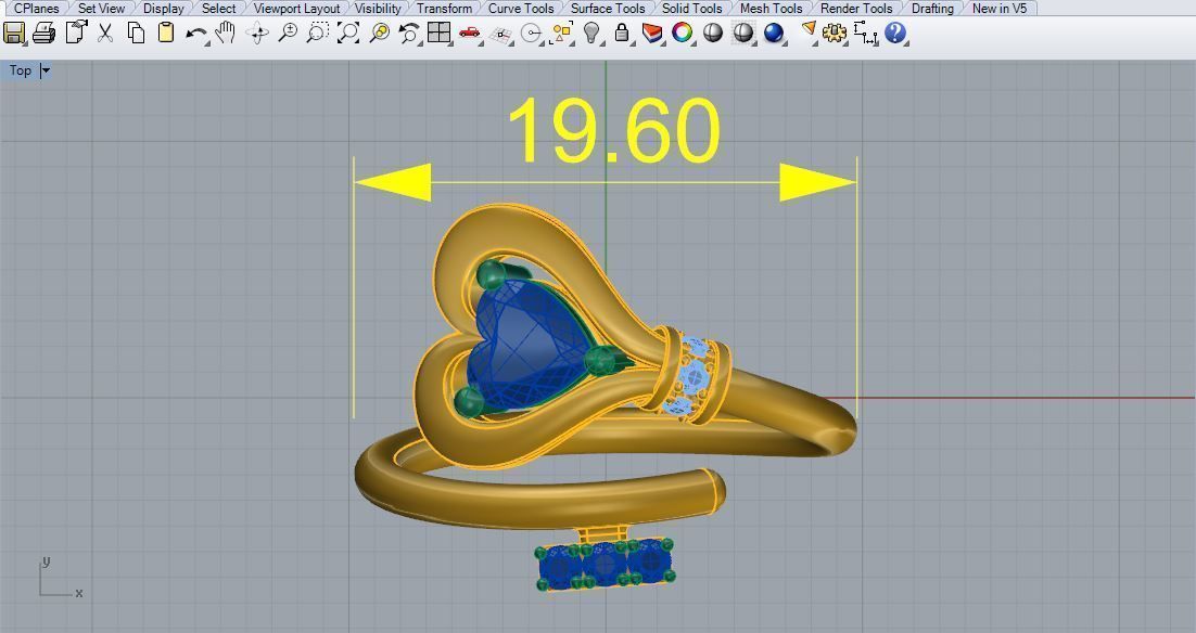 Heart Key Ring 3D print model_5
