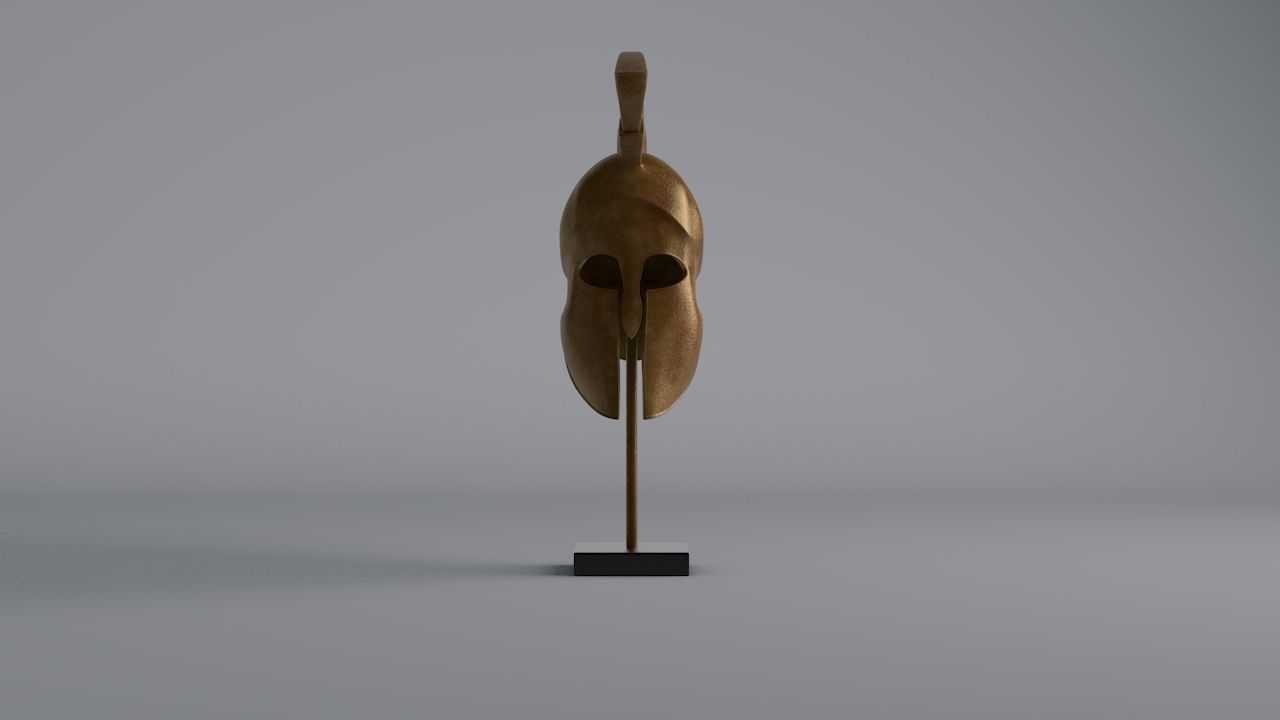 Ancient Greek Helmet Low-poly 3D model_3