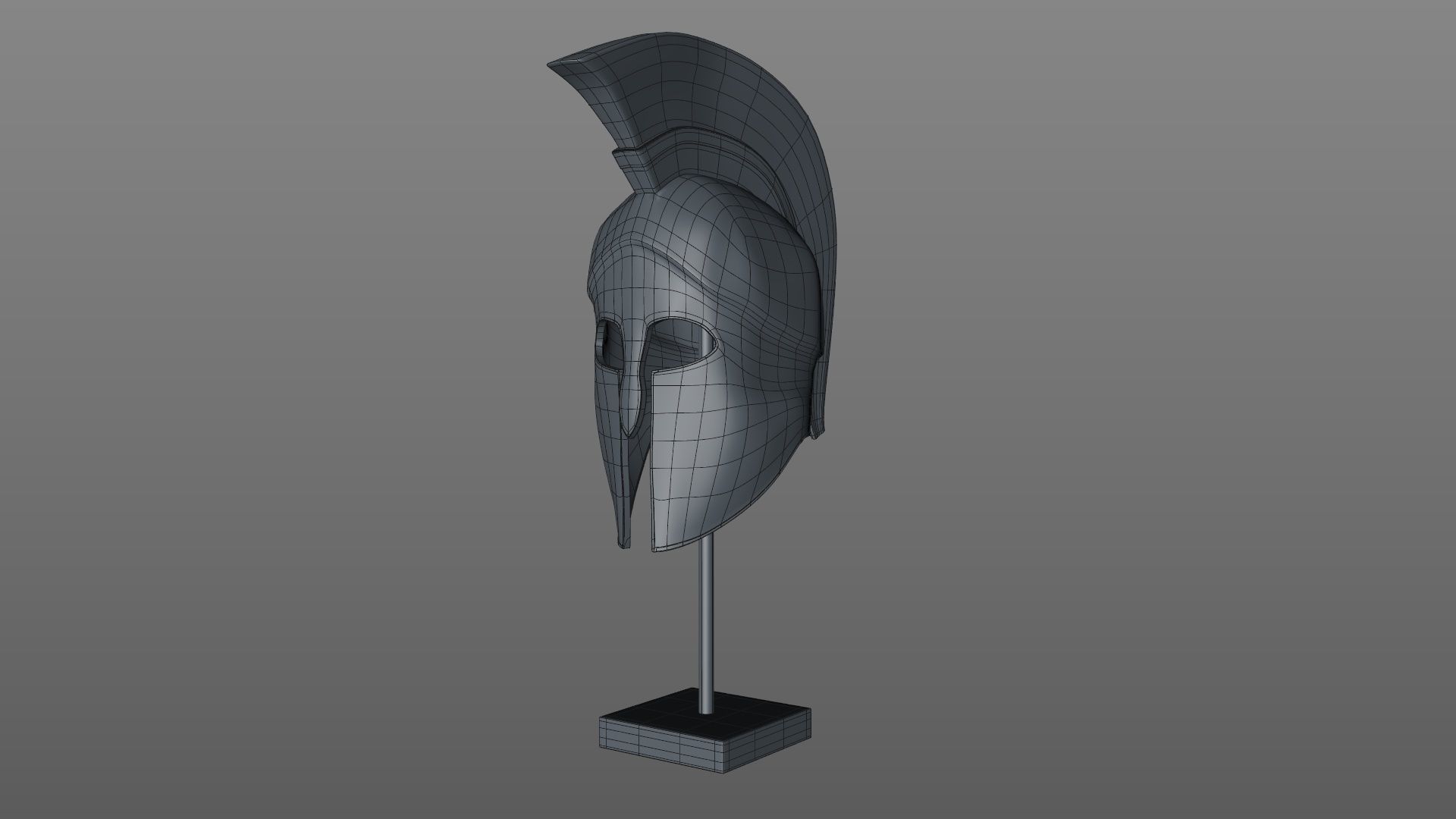 Ancient Greek Helmet Low-poly 3D model_9