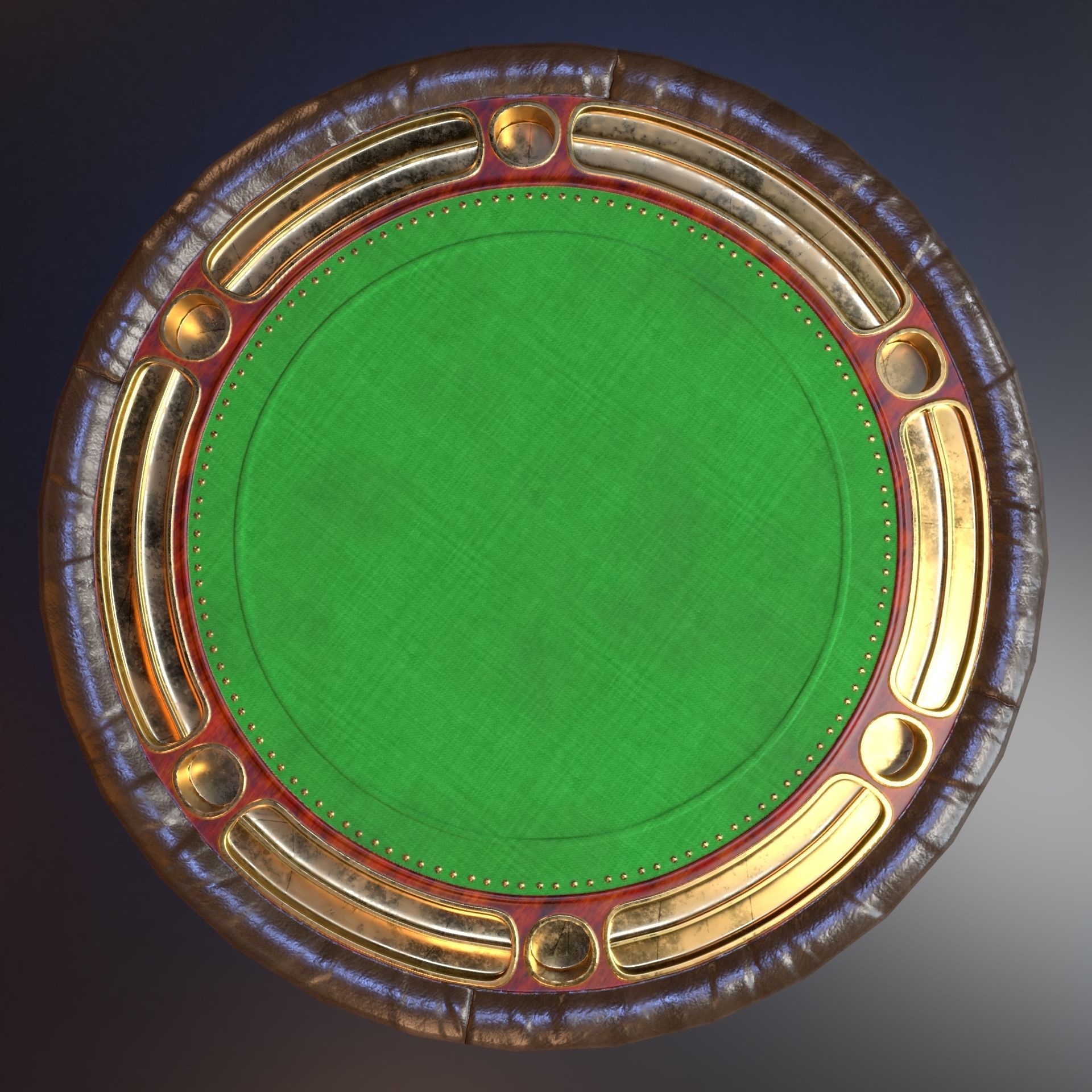 PBR Poker Table Low-poly 3D model_1