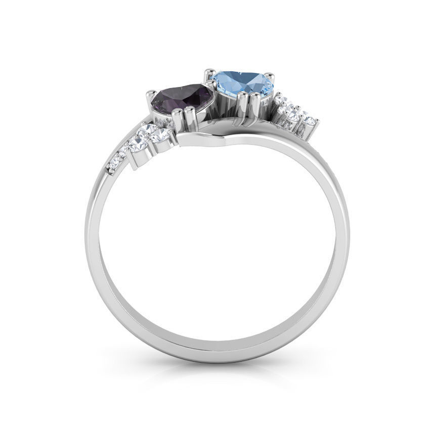 Double Heart Ring 3D print model_2