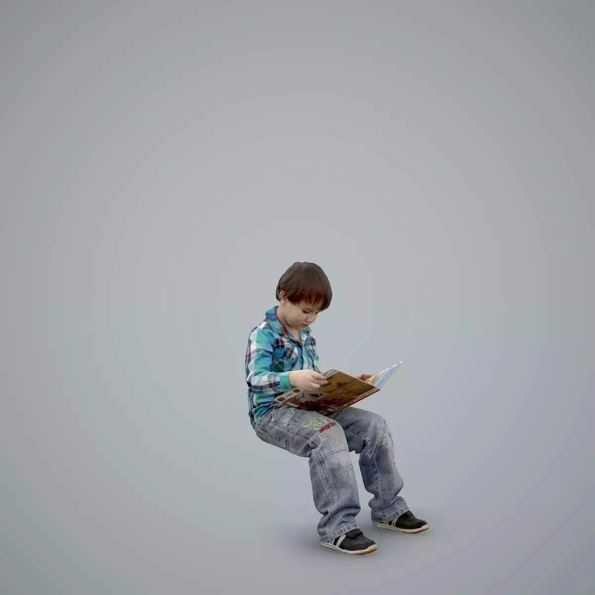 Sitting Boy Reading a Book CBoy0002-HD2-O01P01-S 3D model_66