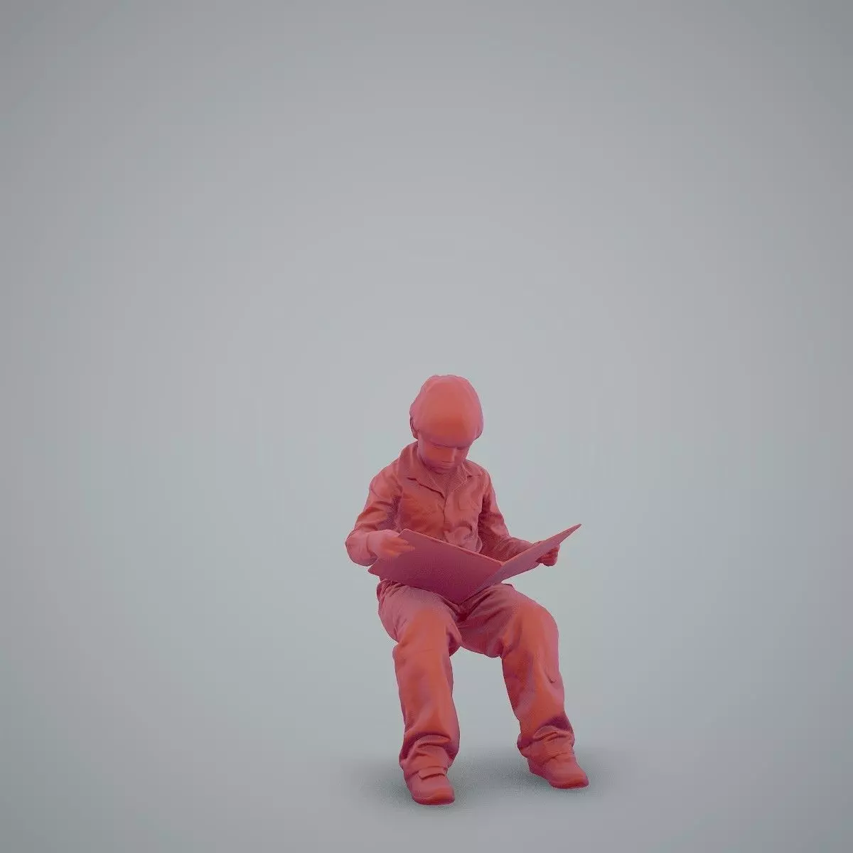 Sitting Boy Reading a Book CBoy0002-HD2-O01P01-S 3D model_50
