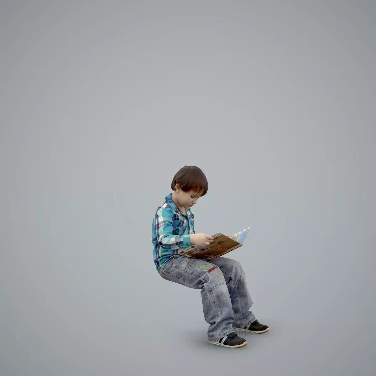Sitting Boy Reading a Book CBoy0002-HD2-O01P01-S 3D model_59