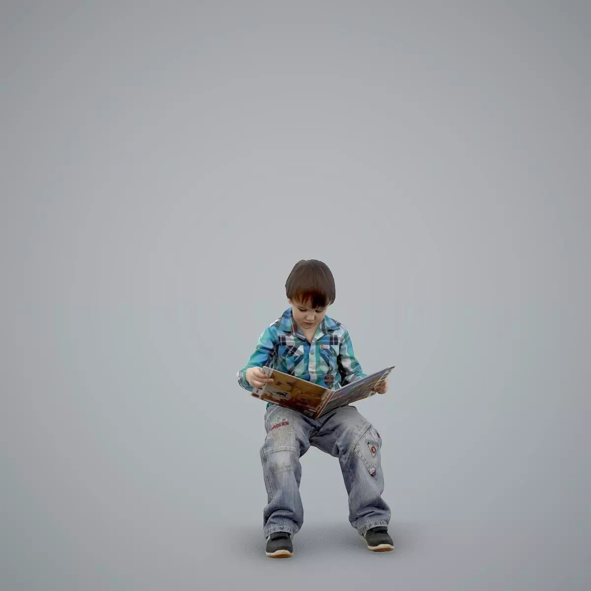 Sitting Boy Reading a Book CBoy0002-HD2-O01P01-S 3D model_68