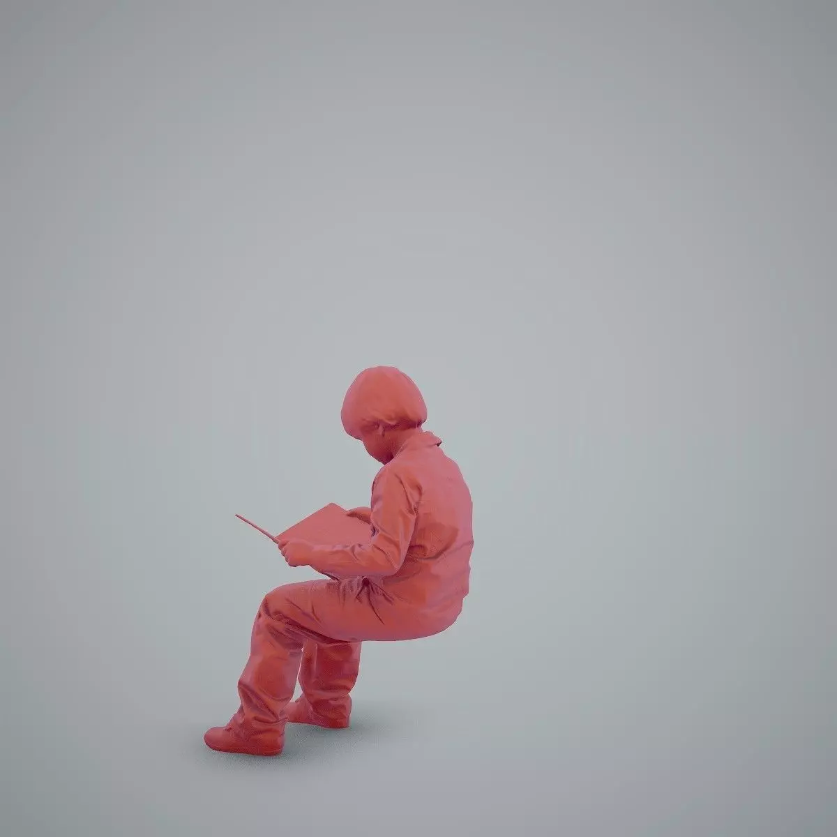 Sitting Boy Reading a Book CBoy0002-HD2-O01P01-S 3D model_63