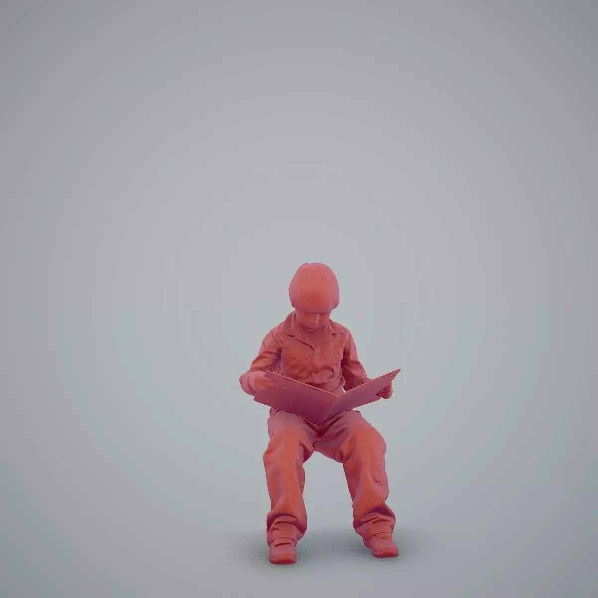 Sitting Boy Reading a Book CBoy0002-HD2-O01P01-S 3D model_13