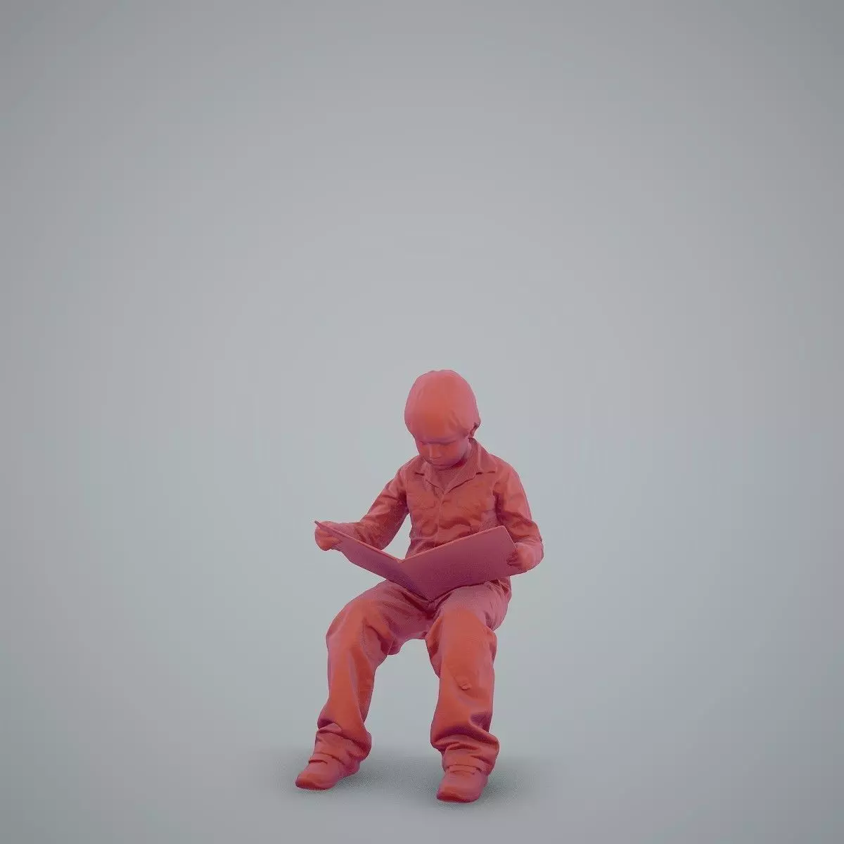 Sitting Boy Reading a Book CBoy0002-HD2-O01P01-S 3D model_12