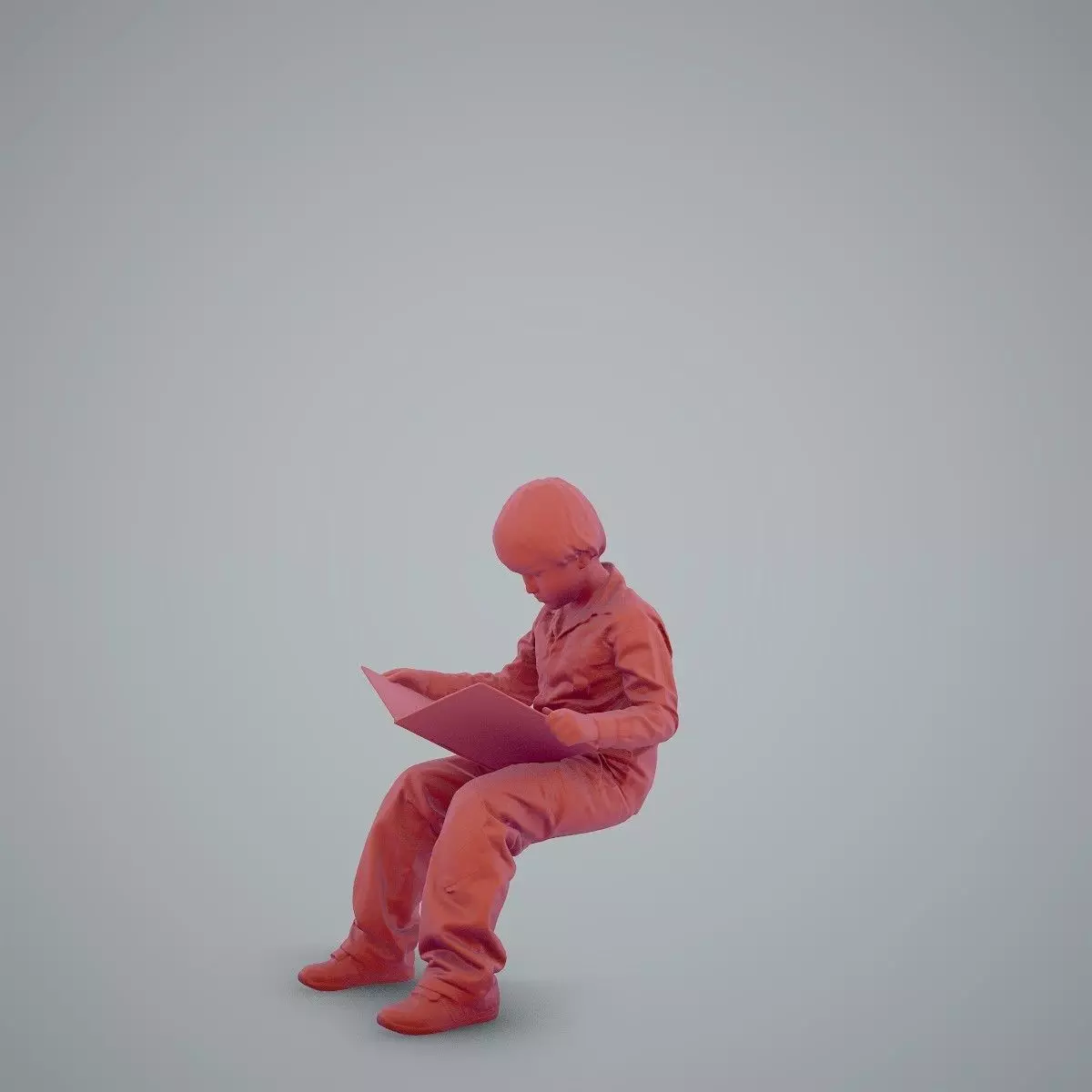 Sitting Boy Reading a Book CBoy0002-HD2-O01P01-S 3D model_17