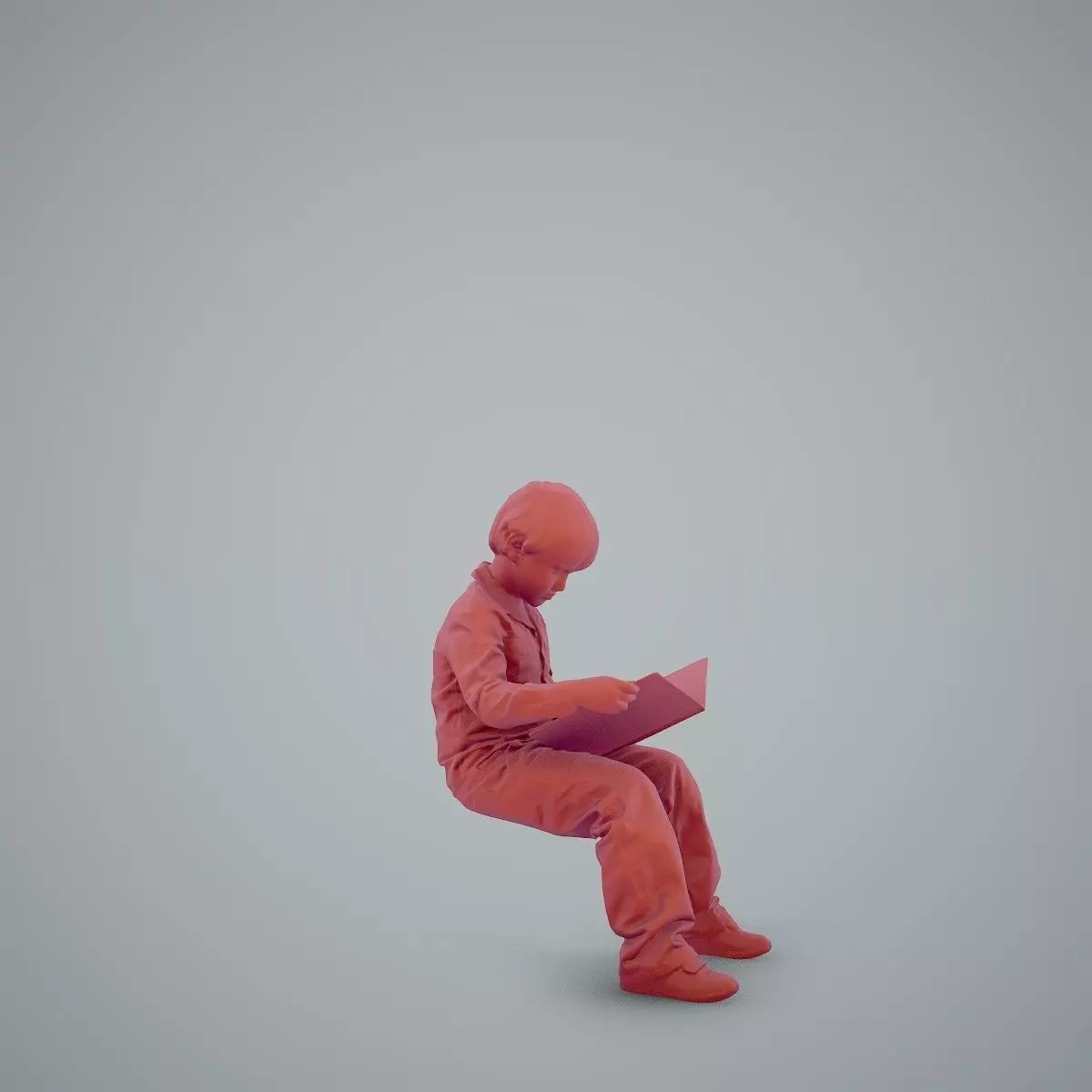 Sitting Boy Reading a Book CBoy0002-HD2-O01P01-S 3D model_54